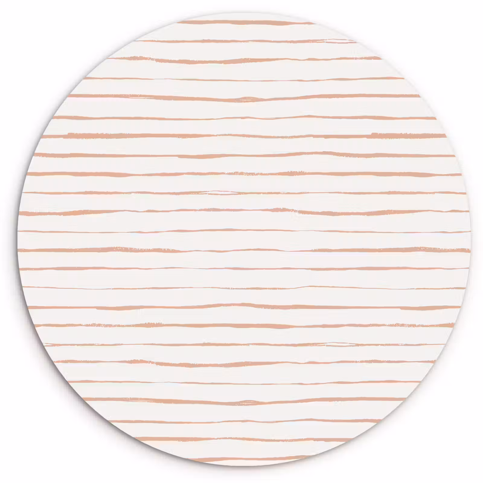 Muurcirkel glas - Terracotta - Strepen - Wit — 1