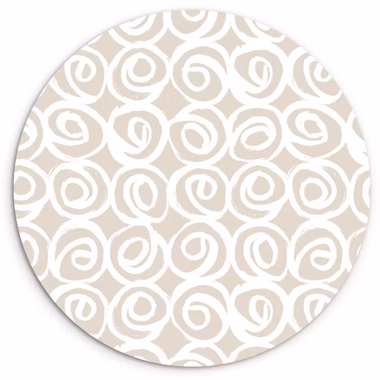 Muurcirkel glas - Beige - Patroon - Spiraal — 1
