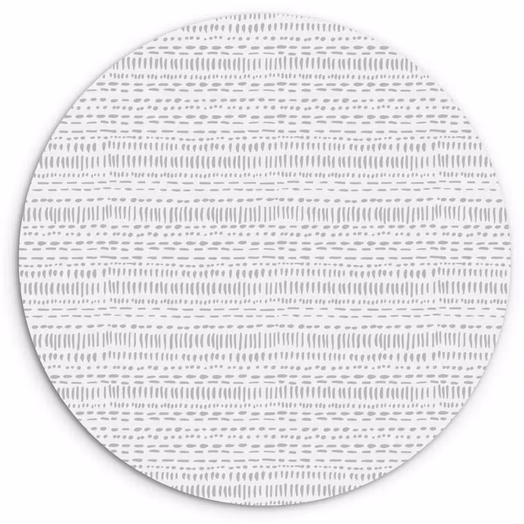 Muurcirkel glas - Grijs - Patroon - Stippen — 1