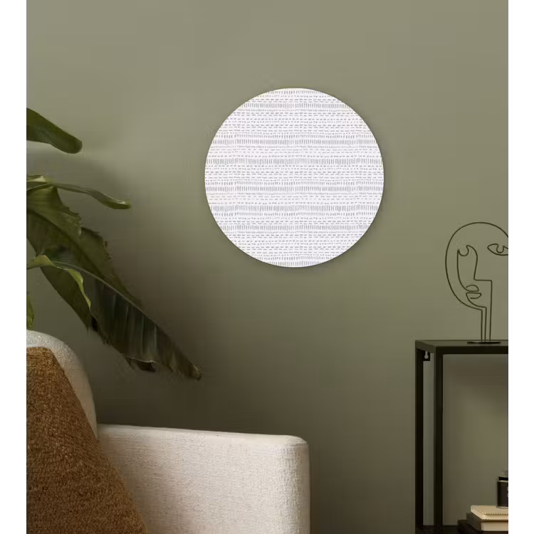 Muurcirkel glas - Grijs - Patroon - Stippen — 3