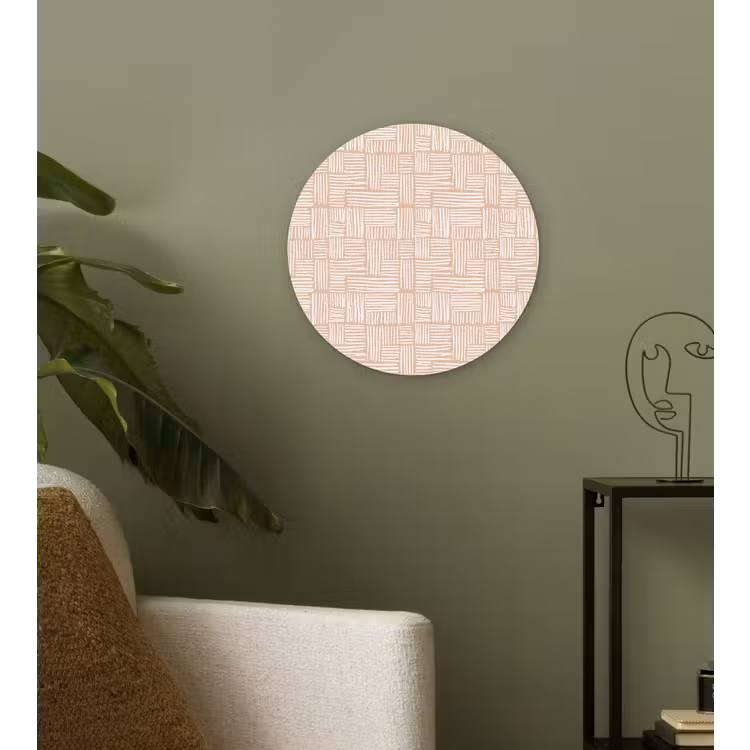 Muurcirkel glas - Strepen - Patroon - Terracotta — 3