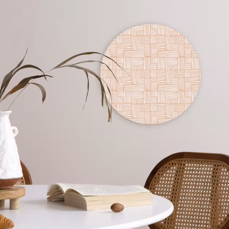 Muurcirkel glas - Strepen - Patroon - Terracotta — 4