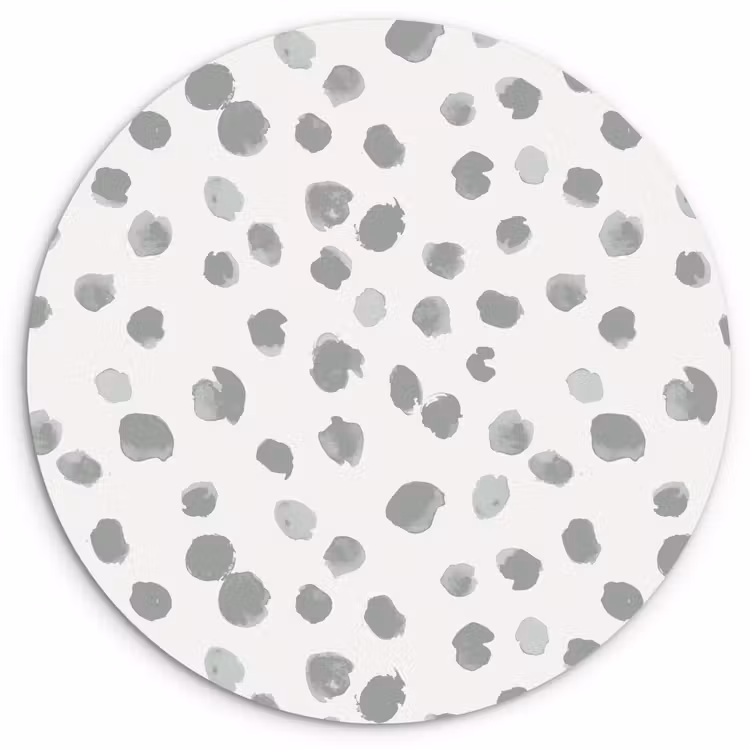 Muurcirkel glas - Vlekken - Grijs - Patroon - Aquarel — 1