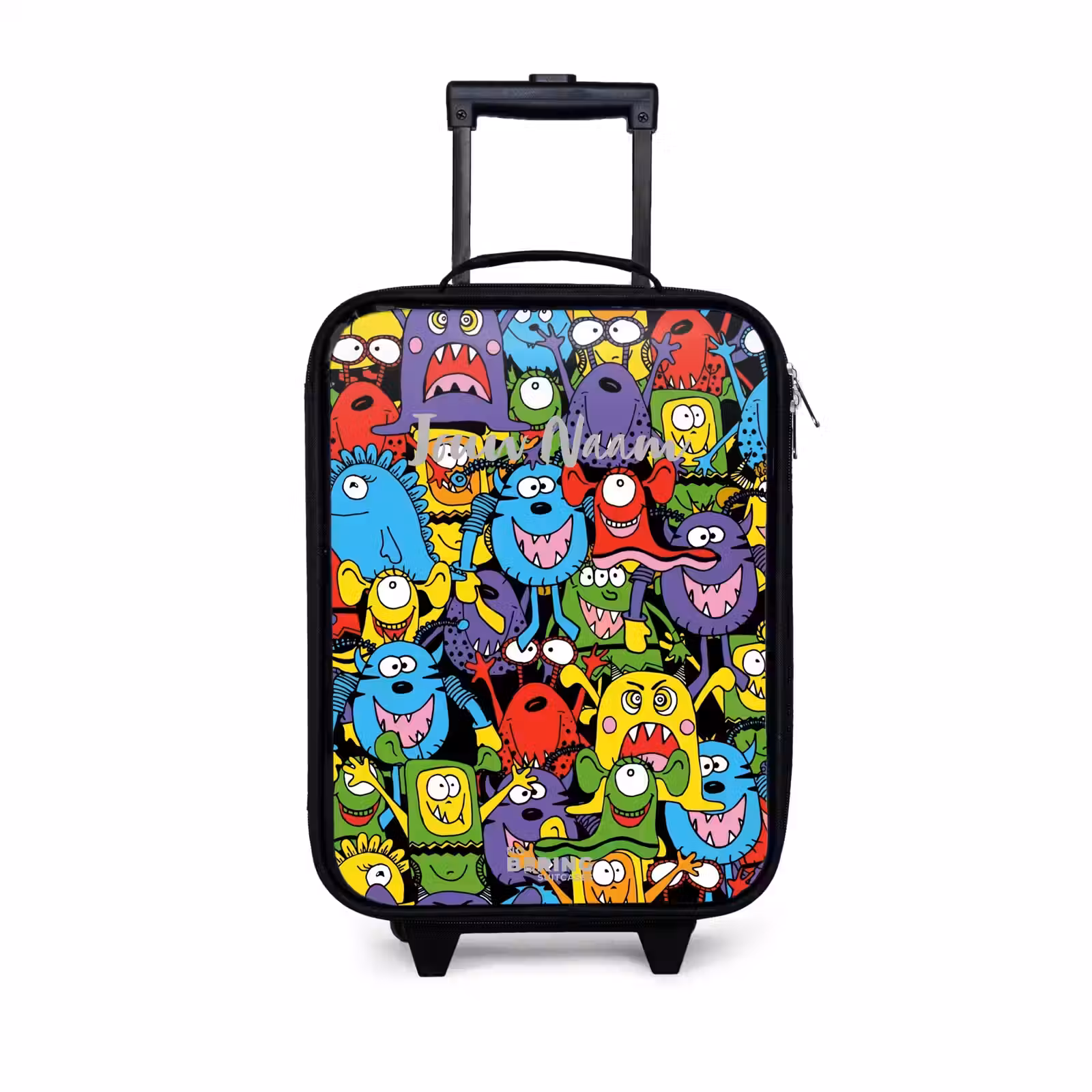 Kinderkoffer - Zwart - Monsters met Felle Kleuren — 1