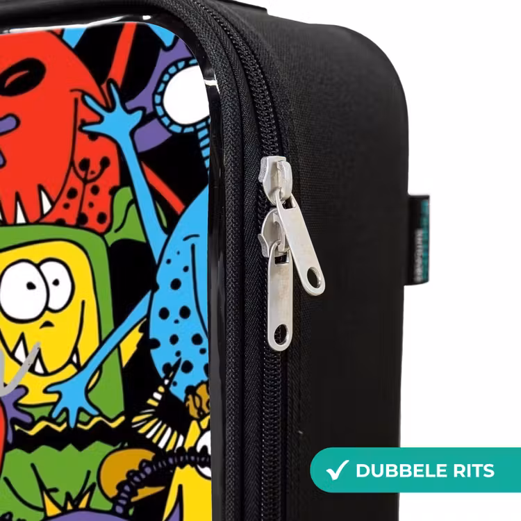 Kinderkoffer - Zwart - Monsters met Felle Kleuren — 6