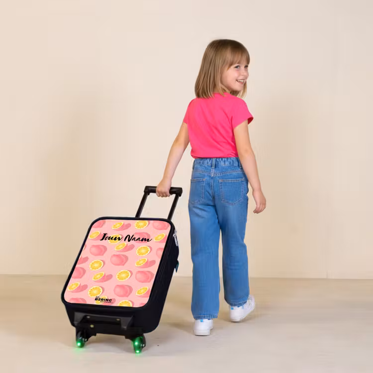 Kinderkoffer - Zwart - Pink limoncello — 2