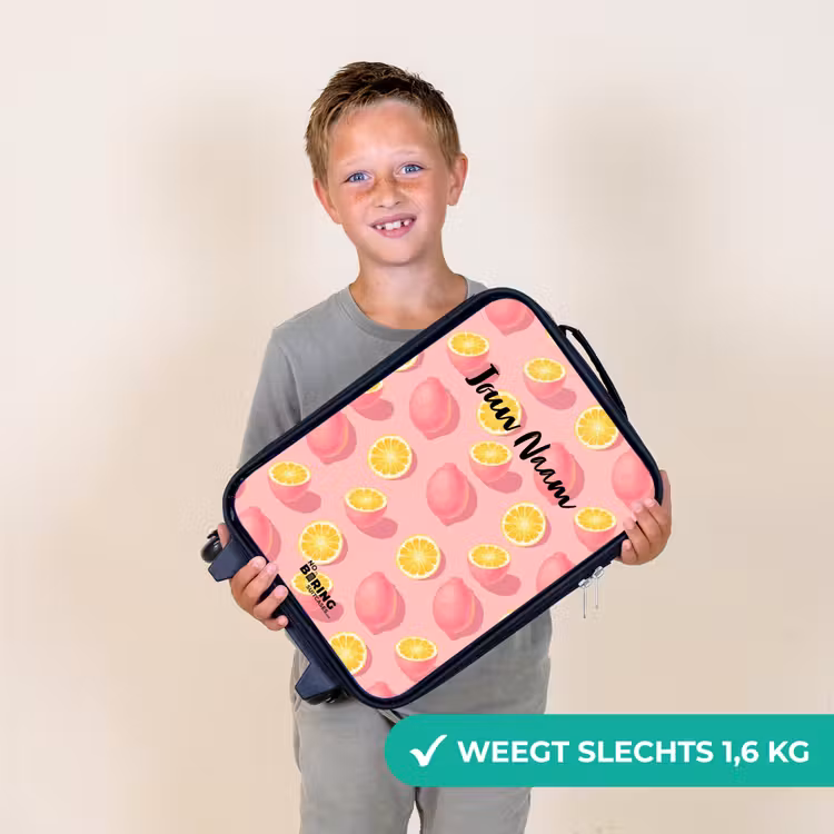 Kinderkoffer - Zwart - Pink limoncello — 3