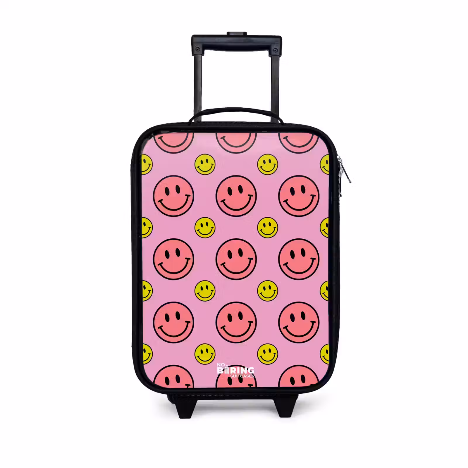 Kinderkoffer - Zwart - All smiles roze — 1