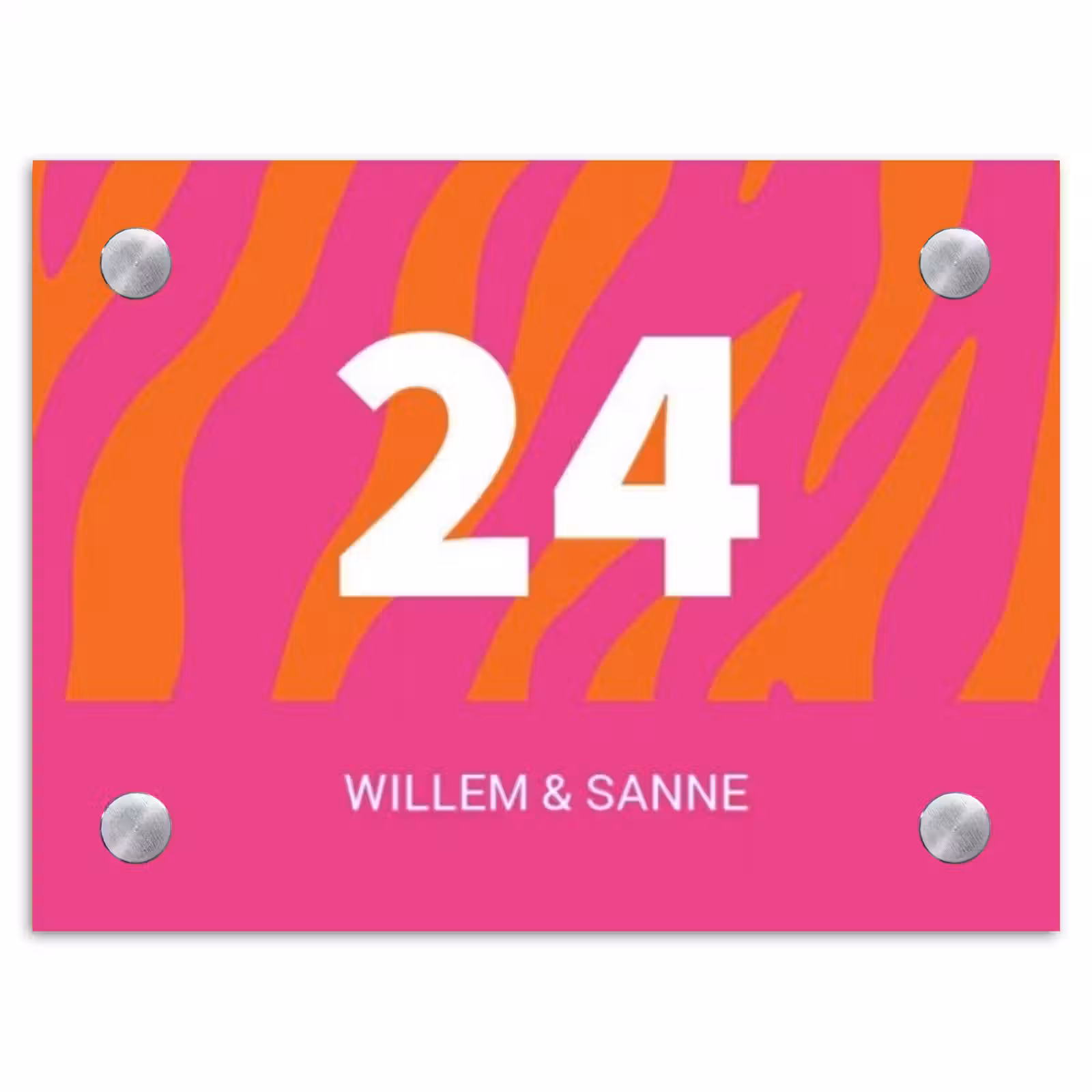 Naambordje voordeur - Rechthoek - Fel zebra - Klassiek — 1