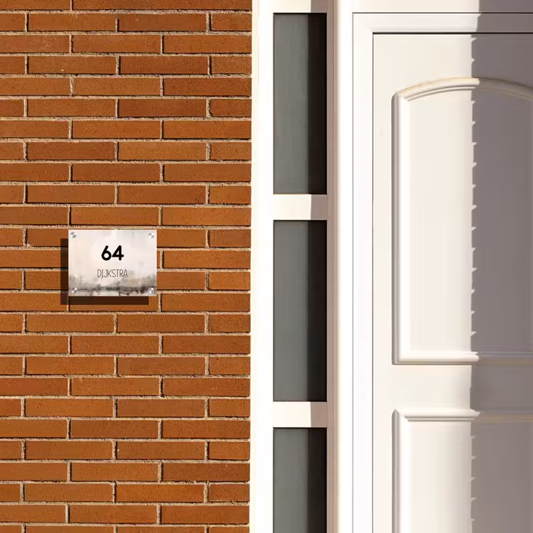 Naambordje voordeur - Rechthoek - Geschilderd - Modern — 3