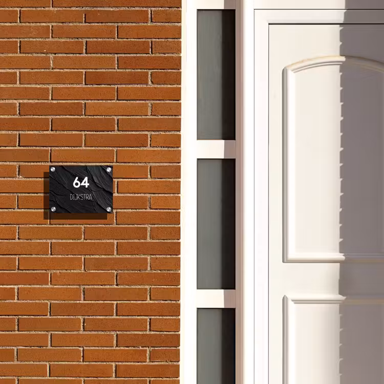 Naambordje voordeur - Rechthoek - Leisteen - Modern — 3
