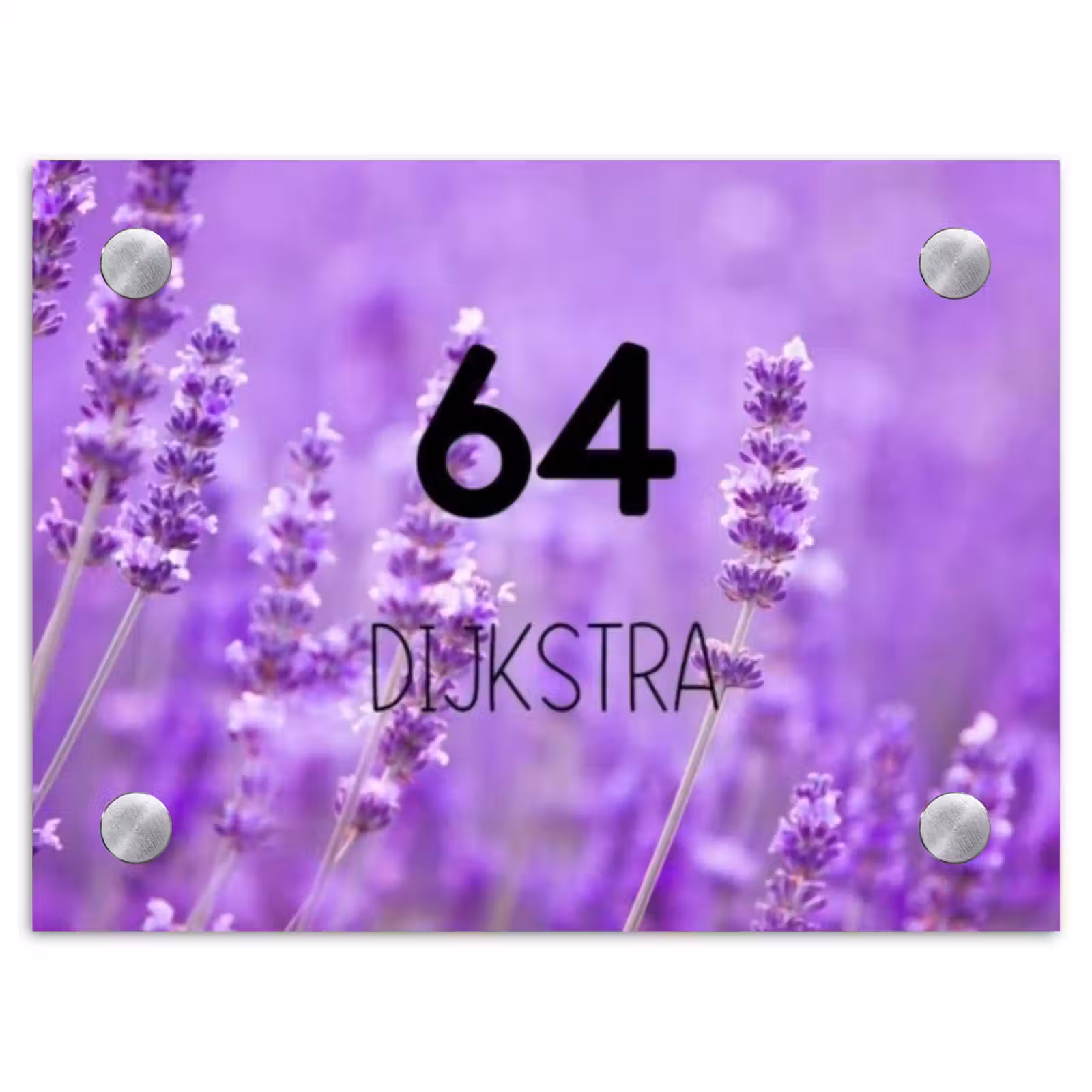 Naambordje voordeur - Rechthoek - Lavendel - Modern — 1