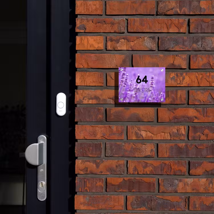 Naambordje voordeur - Rechthoek - Lavendel - Modern — 2