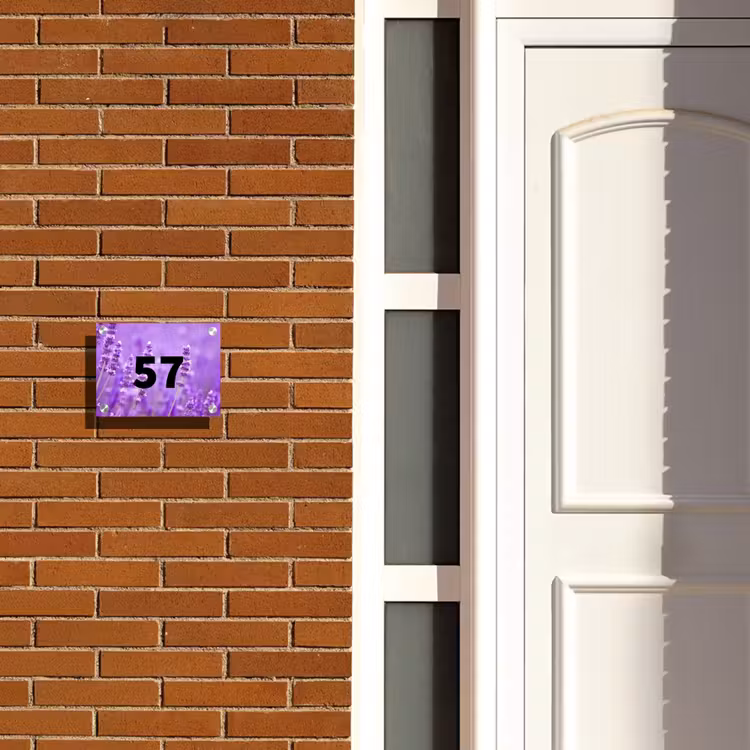 Naambordje voordeur - Rechthoek - Lavendel - Traditioneel — 3