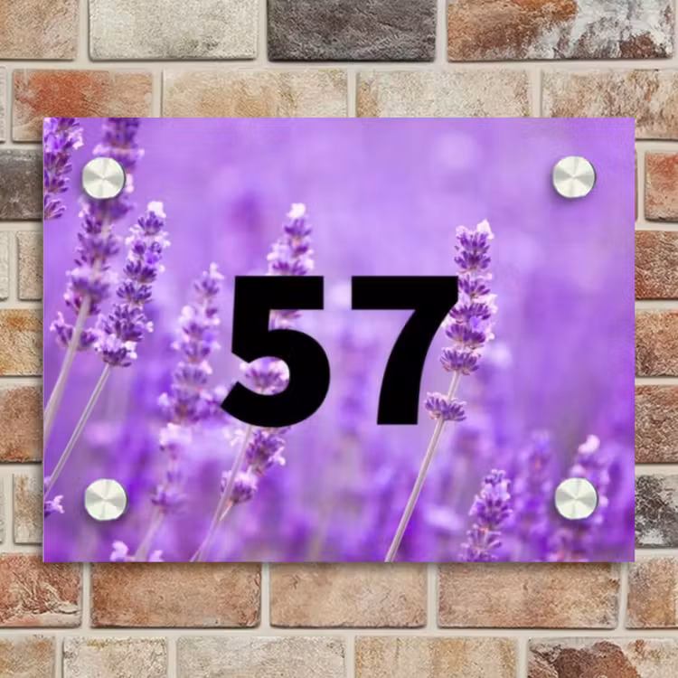 Naambordje voordeur - Rechthoek - Lavendel - Traditioneel — 4