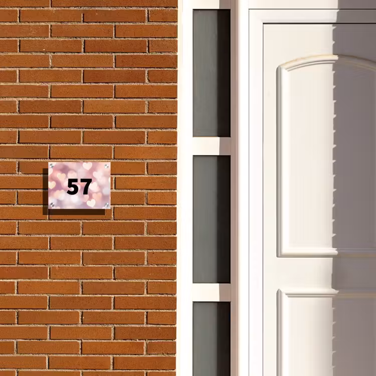 Naambordje voordeur - Rechthoek - Hartvormige gloed - Traditioneel — 3