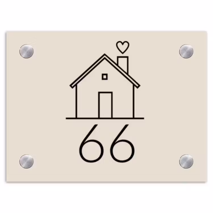Naambordje voordeur - Rechthoek - Huis illustratie - Traditioneel — 1