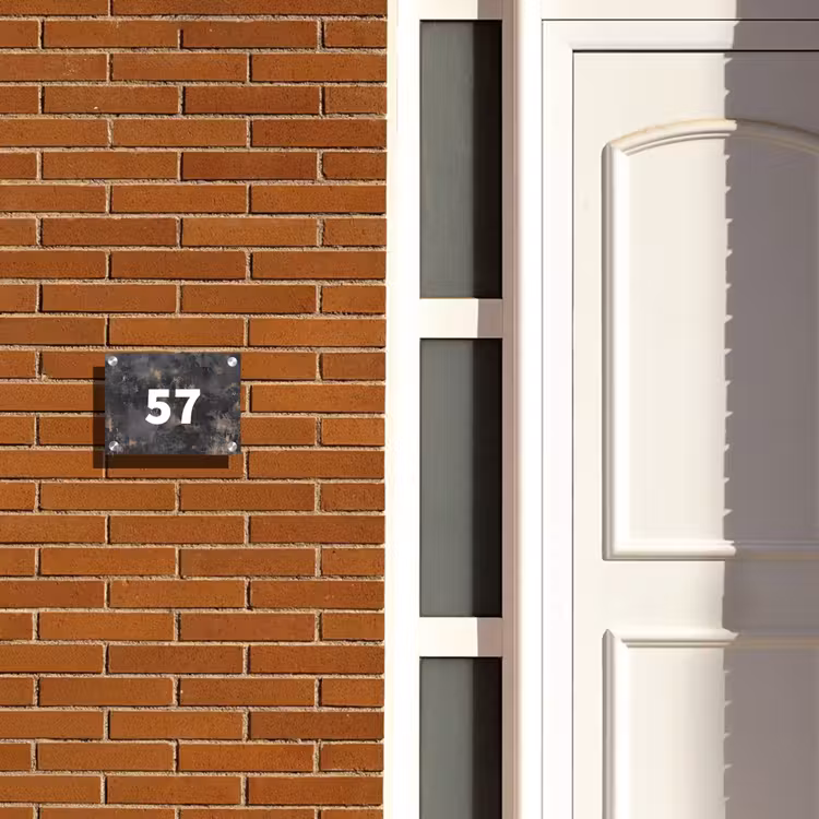 Naambordje voordeur - Rechthoek - Verweerd metaal - Traditioneel — 3