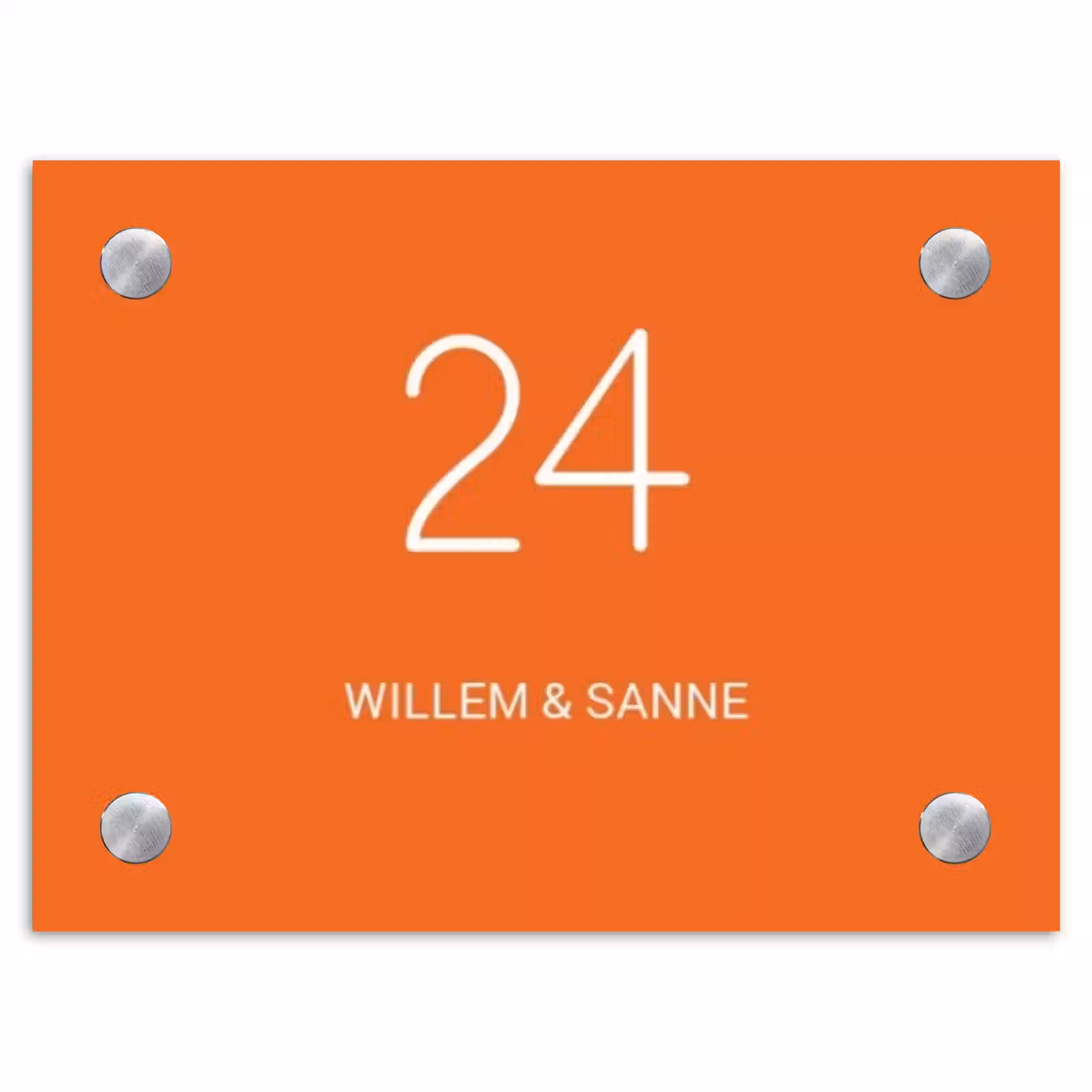 Naambordje voordeur - Rechthoek - Oranje - Klassiek — 1