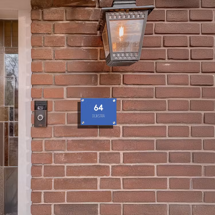 Naambordje voordeur - Rechthoek - Kobaltblauw - Modern — 5