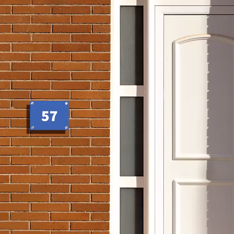 Naambordje voordeur - Rechthoek - Kobaltblauw - Traditioneel — 3