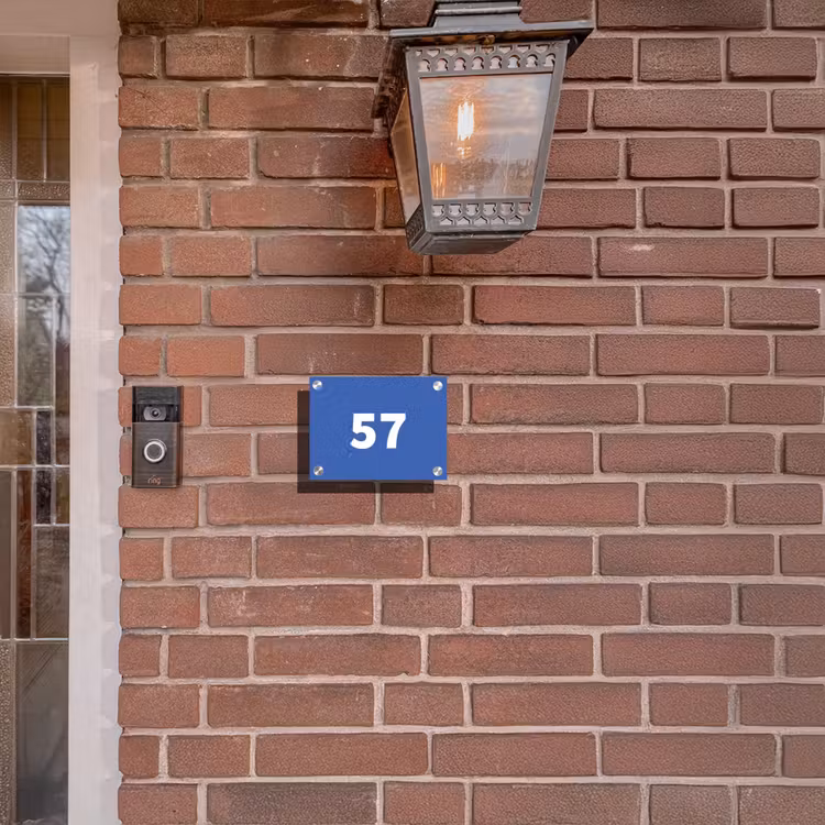Naambordje voordeur - Rechthoek - Kobaltblauw - Traditioneel — 5