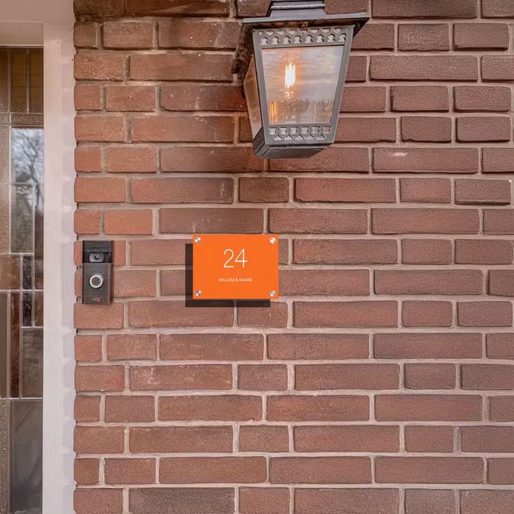 Naambordje voordeur - Rechthoek - Oranje - Klassiek — 5