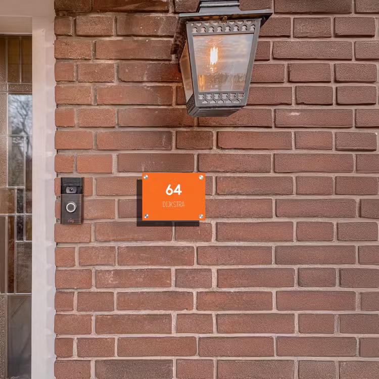 Naambordje voordeur - Rechthoek - Oranje - Modern — 5