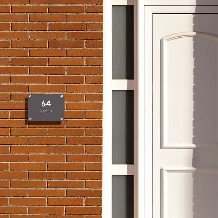 Naambordje voordeur - Rechthoek - Grijs - Modern — 3