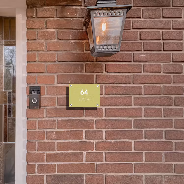 Naambordje voordeur - Rechthoek - Lichtgroen - Modern — 5