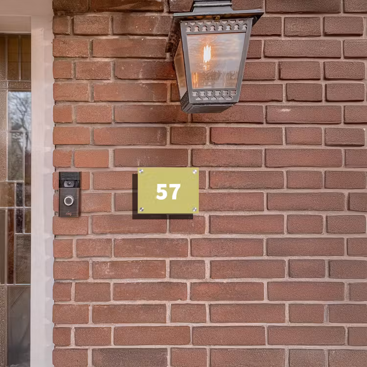 Naambordje voordeur - Rechthoek - Lichtgroen - Traditioneel — 5