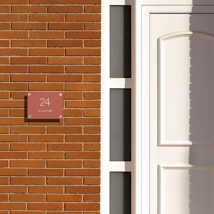 Naambordje voordeur - Rechthoek - Terracotta - Klassiek — 3