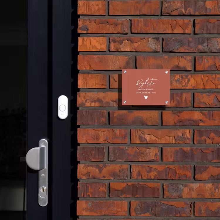 Naambordje voordeur - Rechthoek - Terracotta - Sierlijk — 2