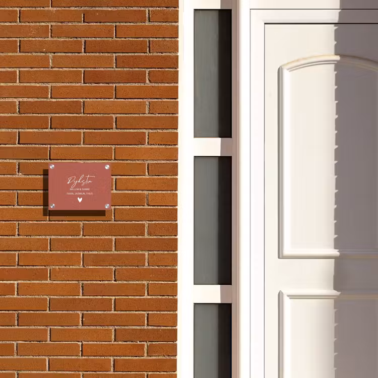 Naambordje voordeur - Rechthoek - Terracotta - Sierlijk — 3
