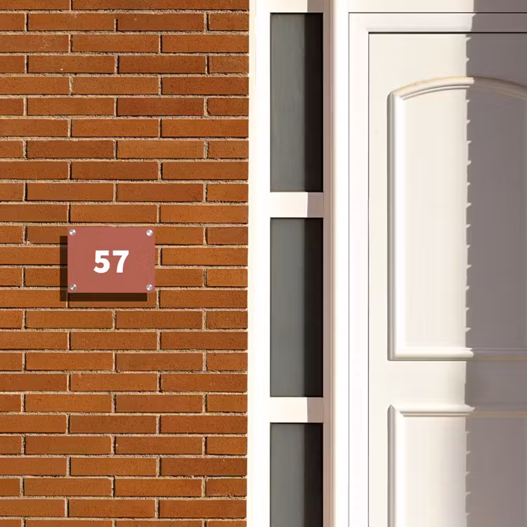 Naambordje voordeur - Rechthoek - Terracotta - Traditioneel — 3