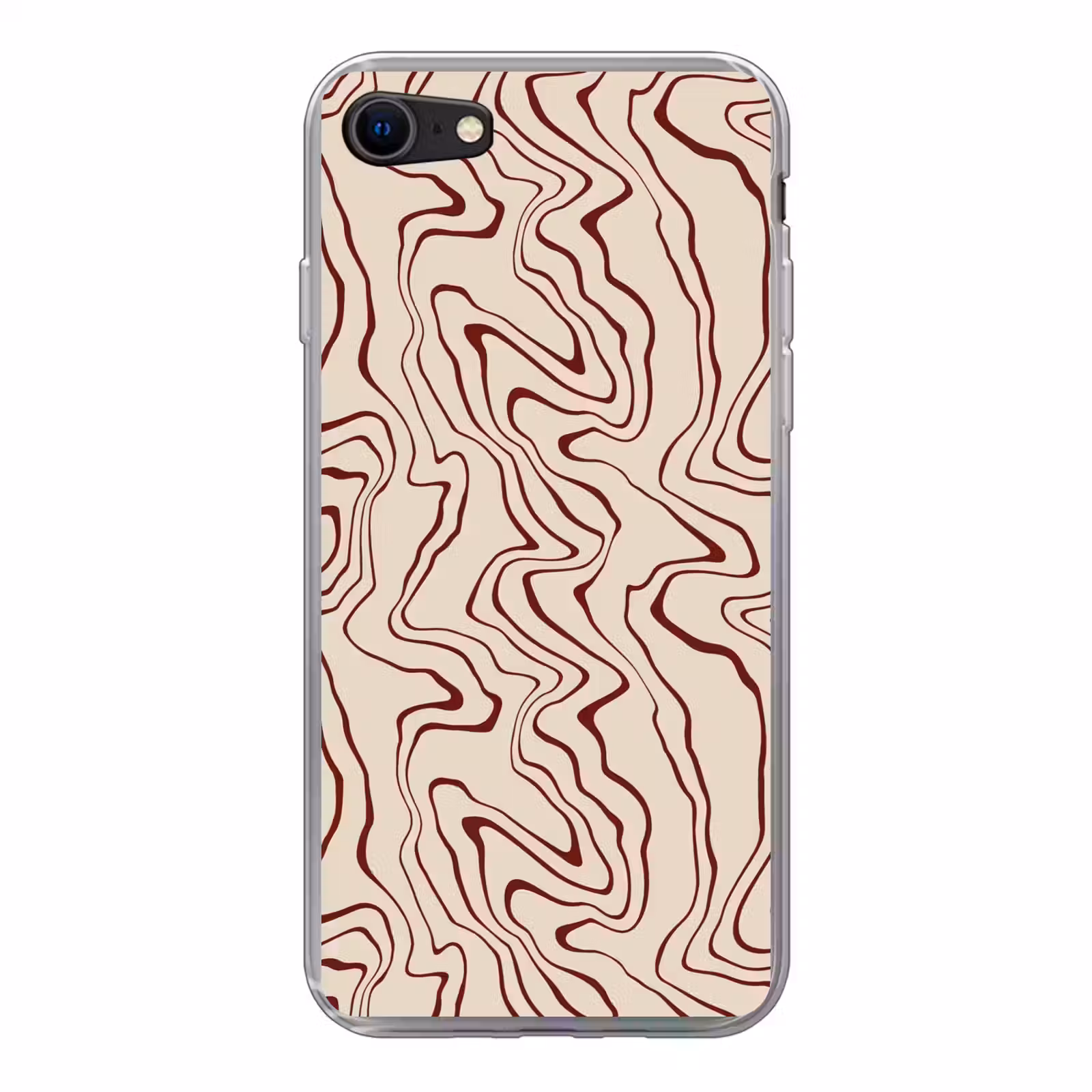 Beige achtergrond met abstracte rode lijnen — 1