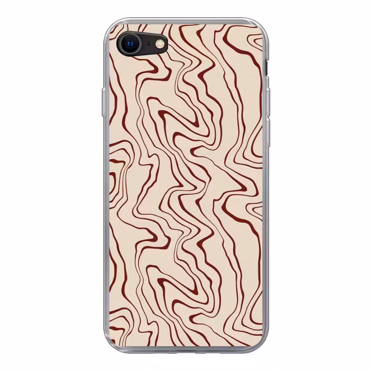 Beige achtergrond met abstracte rode lijnen — 1
