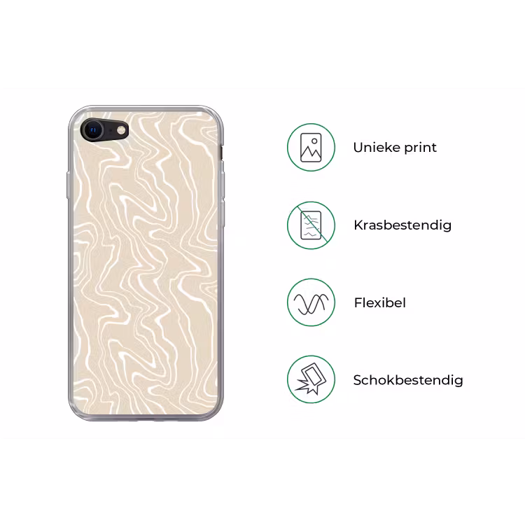 Beige achtergrond met abstracte witte lijnen — 5