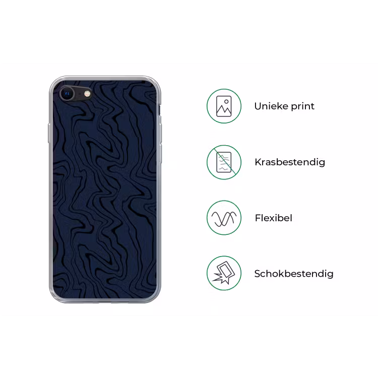 Donkerblauwe achtergrond met abstracte zwarte lijnen — 5