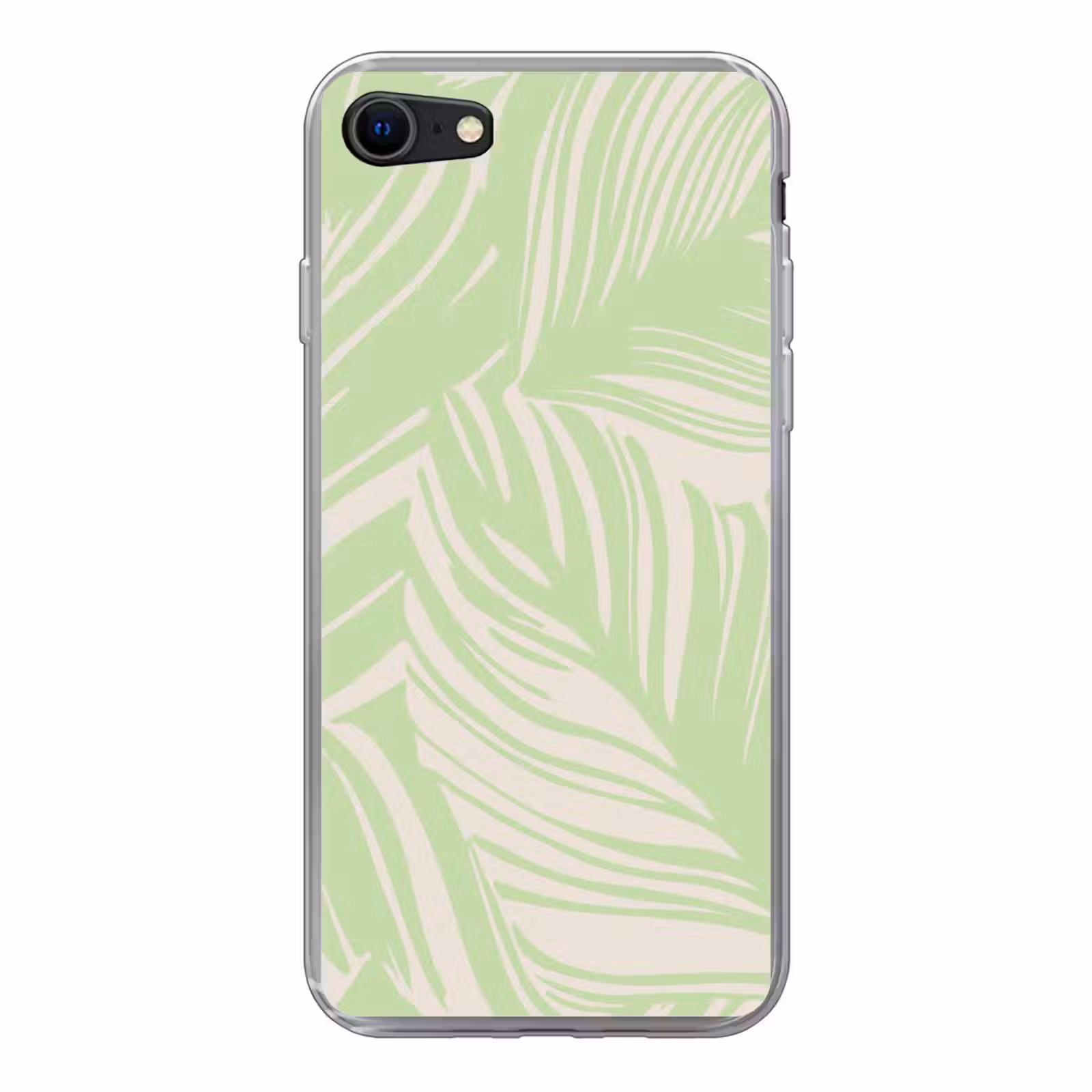 Grote bladeren in lichtgroen met beige — 1