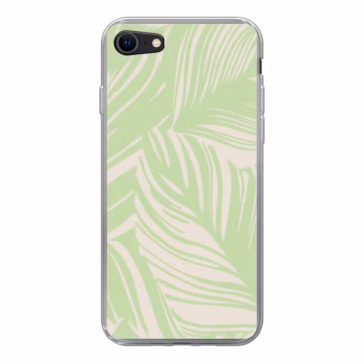 Grote bladeren in lichtgroen met beige — 1