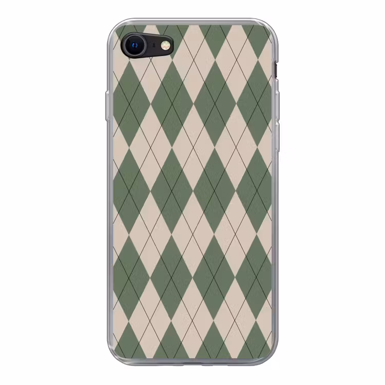 Groen met beige ruit patroon — 1