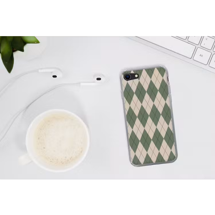 Groen met beige ruit patroon — 2