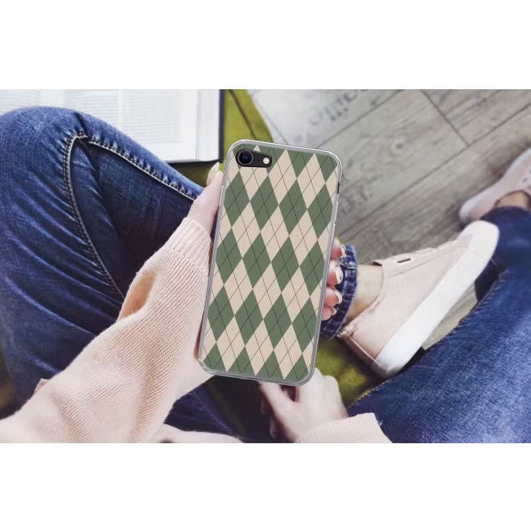 Groen met beige ruit patroon — 4
