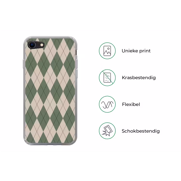 Groen met beige ruit patroon — 5
