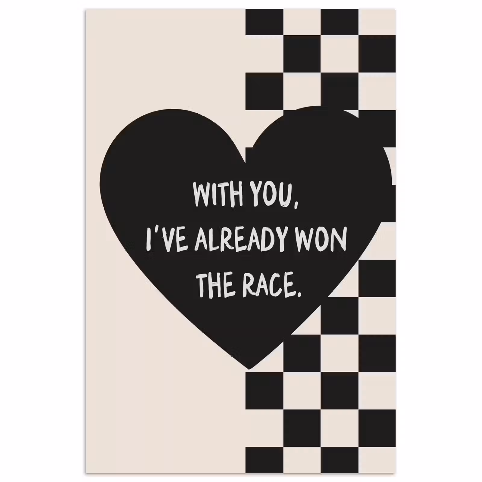 Poster – Liefde - Beige - Race — 1