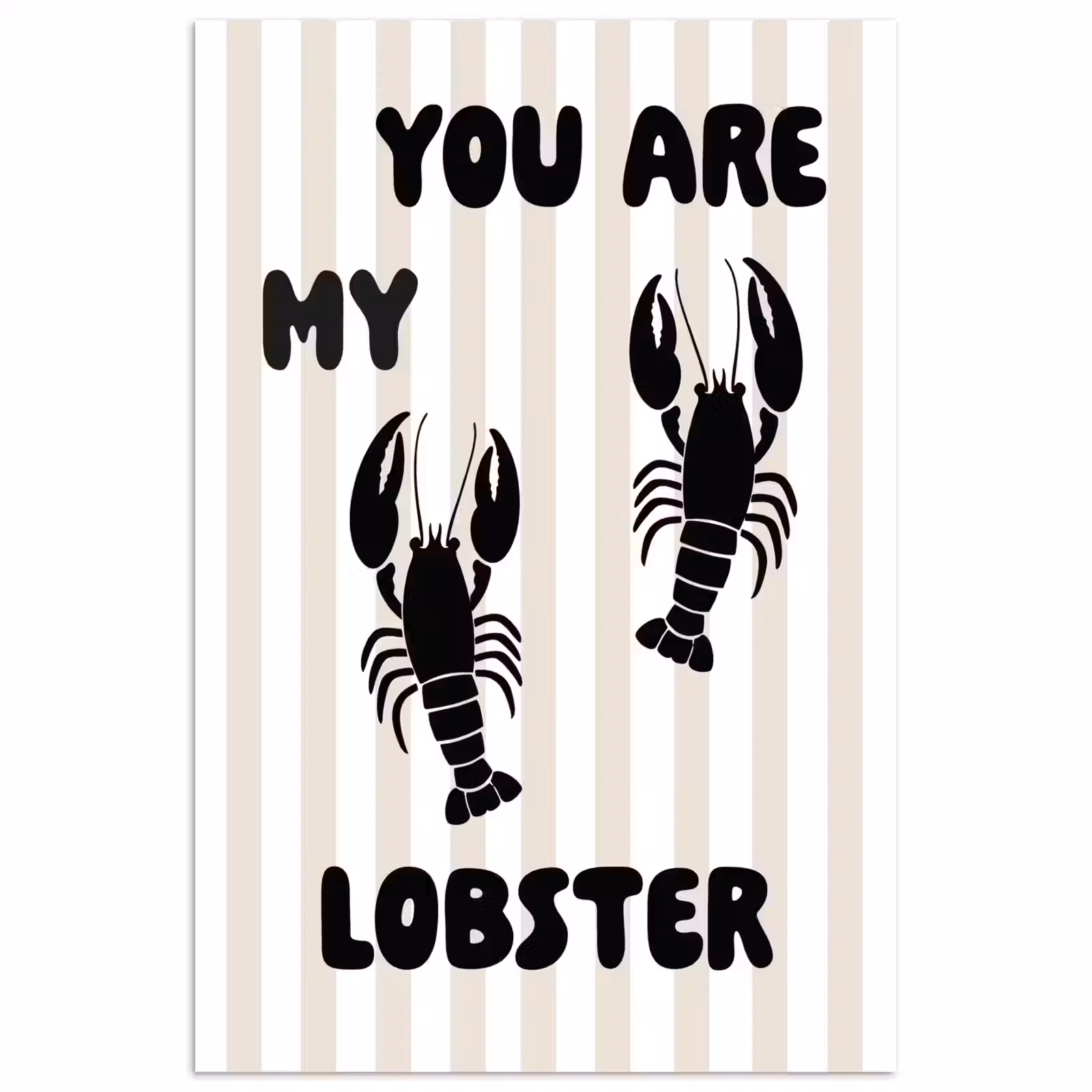 Poster – Lobster - Beige - Minimalistisch — 1