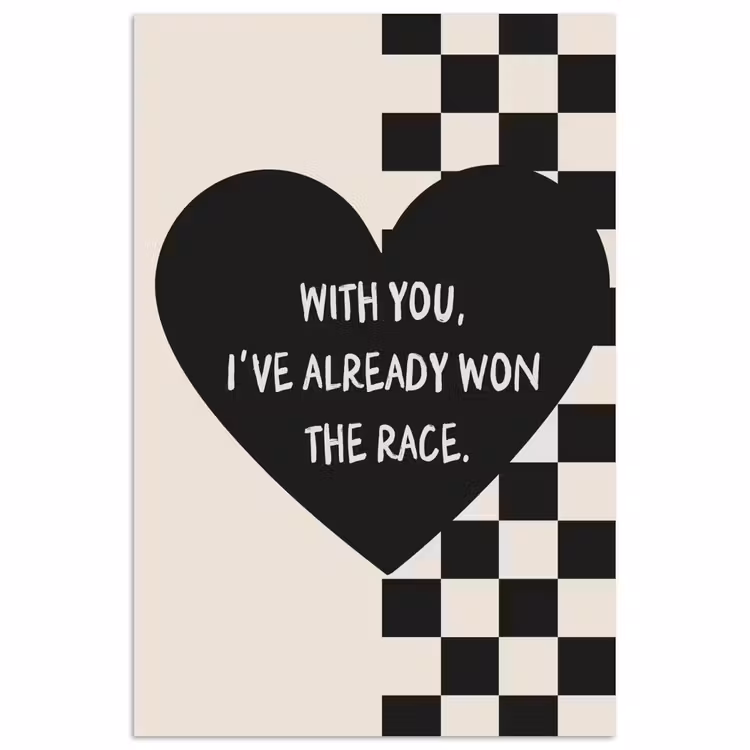 Poster – Liefde - Beige - Race — 1
