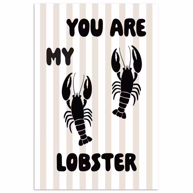 Poster – Lobster - Beige - Minimalistisch — 1