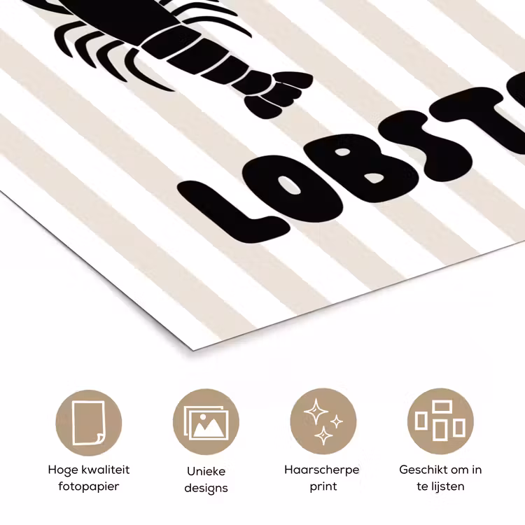 Poster – Lobster - Beige - Minimalistisch — 5